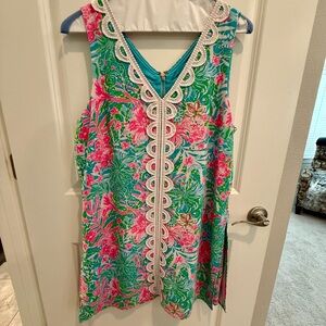 Lilly Pulitzer Floral Sleeveless Romper with Lace Trim